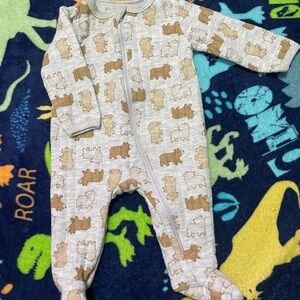 Adorable Bear Print Kids One Piece